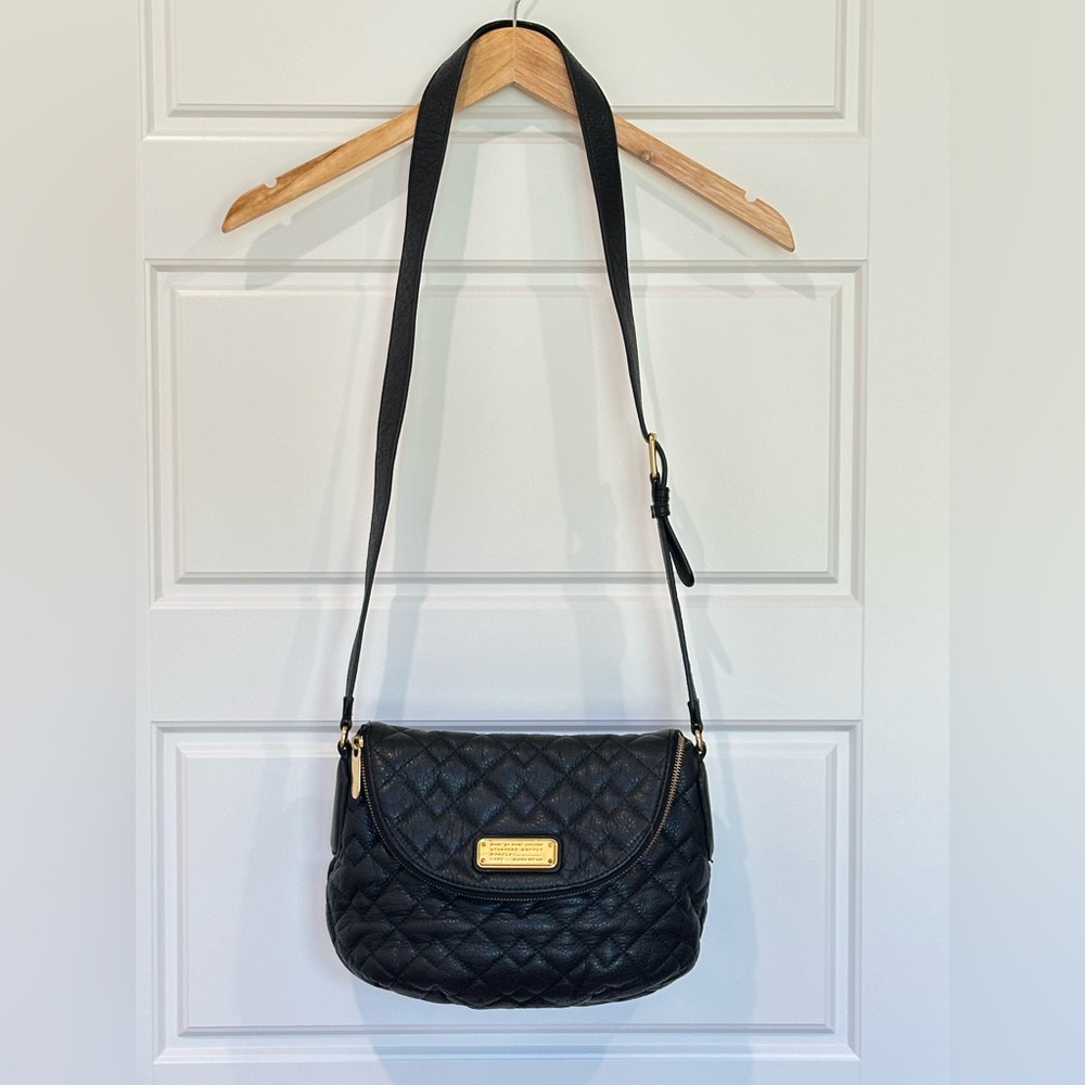 MARC BY MARC JACOBS Natasha Quilted Crossbody in Black Leather